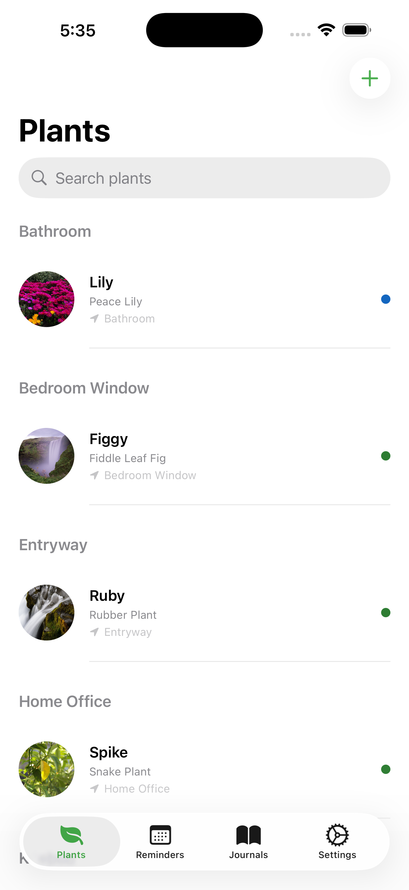 Potted App on iOS